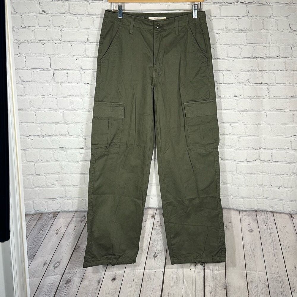 Levis 94 Baggy Cargo Olive Green Pants‎ Size 27 Skater Wide Leg Pants